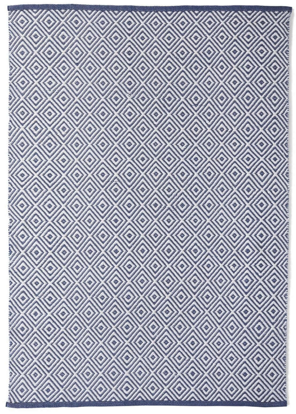 Diamond Navy Hand-woven Rug