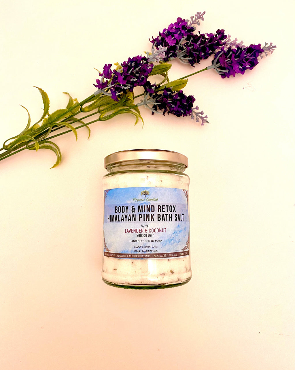 Body & Mind Retox Bath Salt with Organic Coconut & Lavender