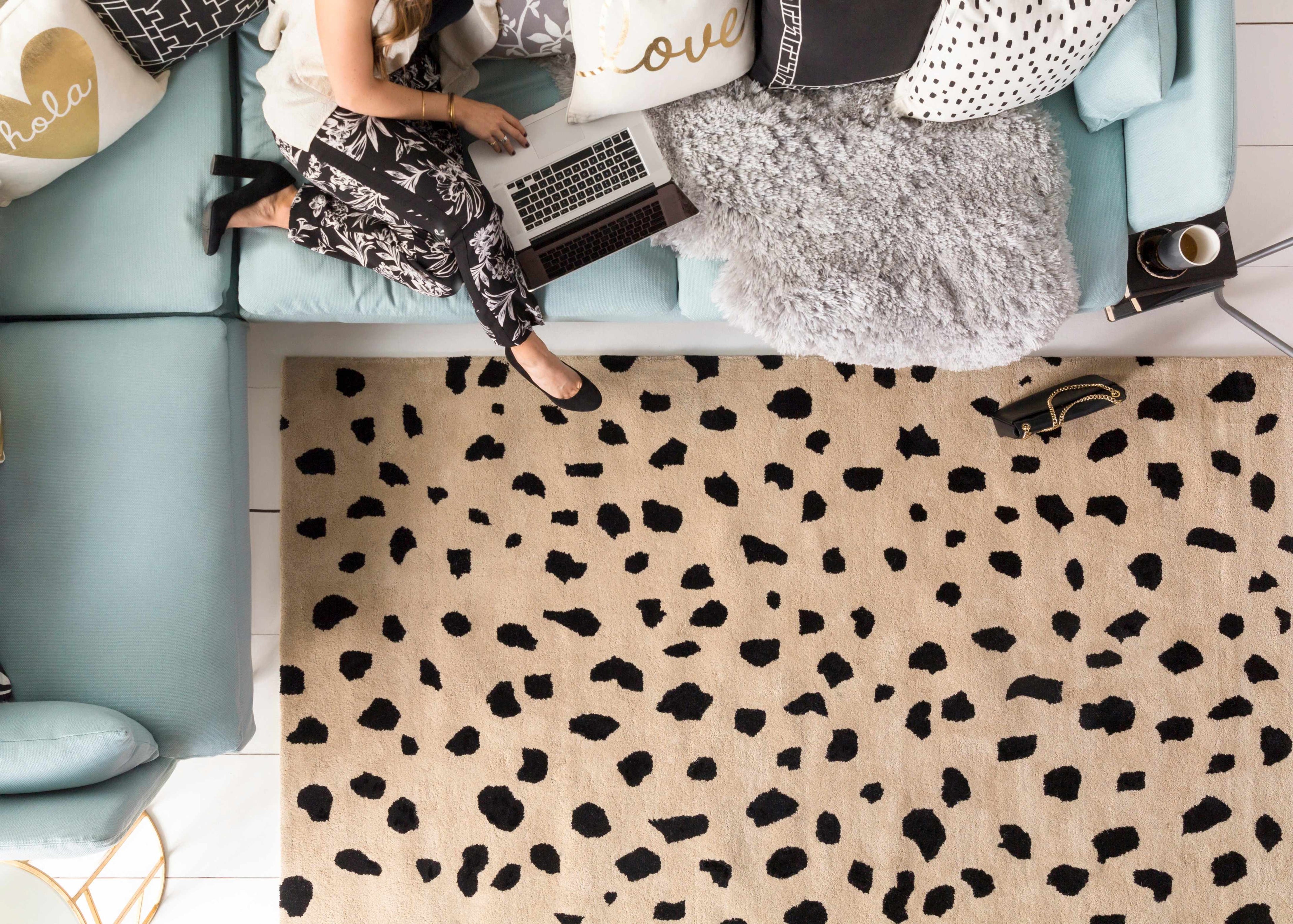 Guiseley Dalmatian Hand Tufted Wool Area Rug-1