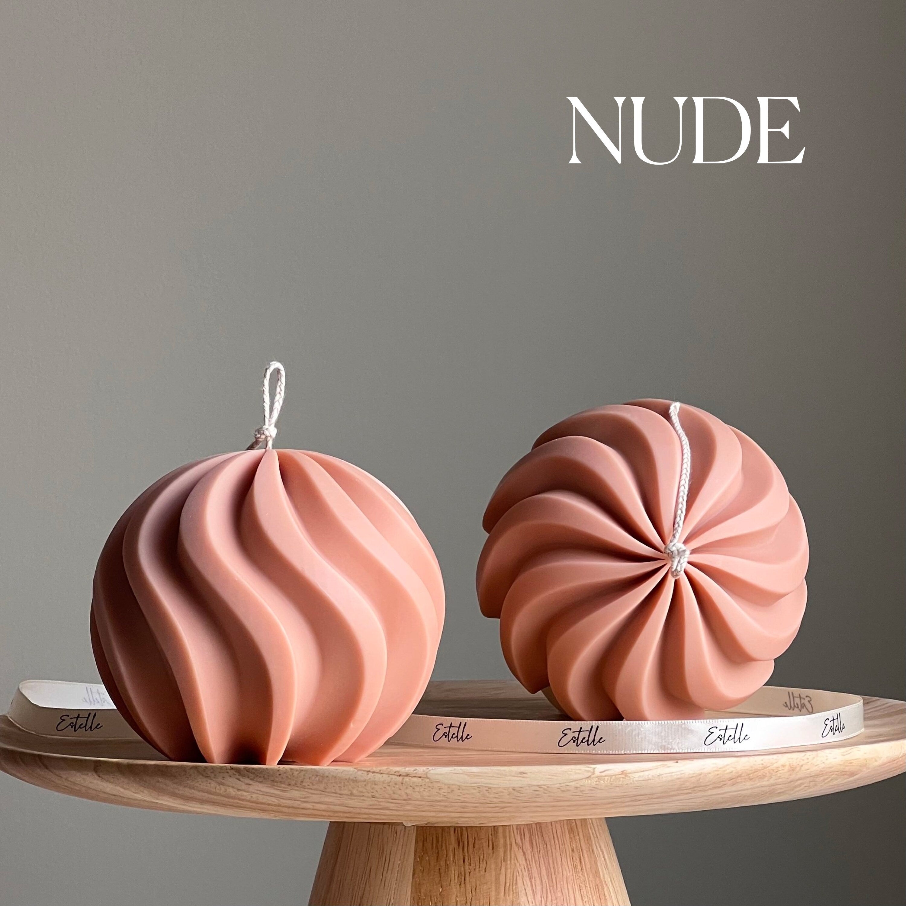 Handmade Swirl Ball Candle | Trendy Home Decor-1