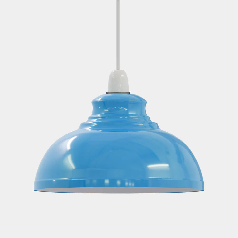 Vintage Retro Pendant Light Curvy Shade Metal Easy Fit E27/B22~1391