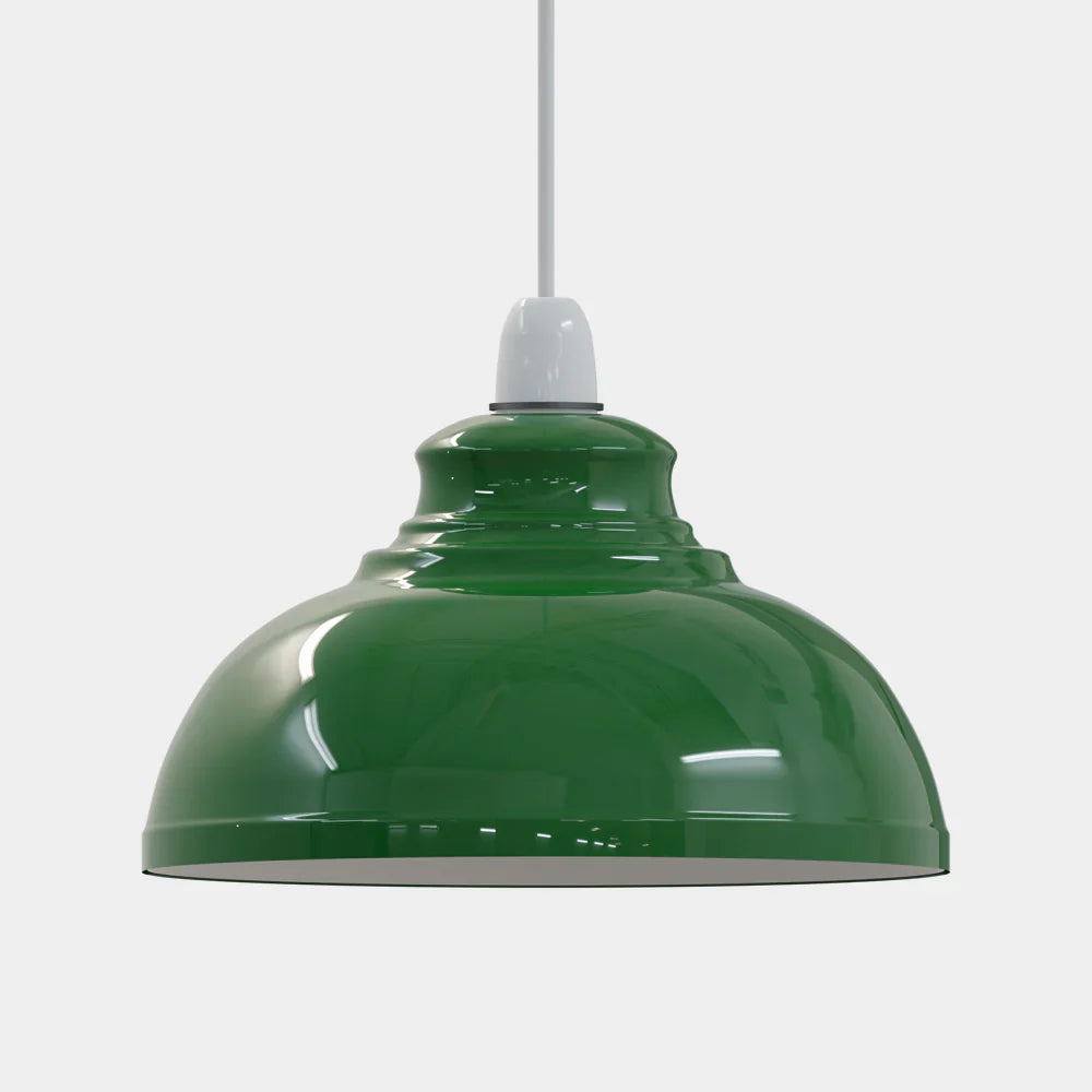 Vintage Retro Pendant Light Curvy Shade Metal Easy Fit E27/B22~1391