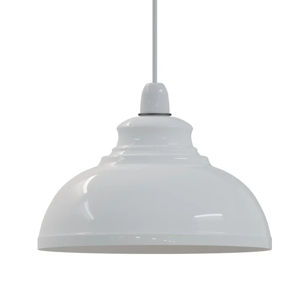 Vintage Retro Pendant Light Curvy Shade Metal Easy Fit E27/B22~1391