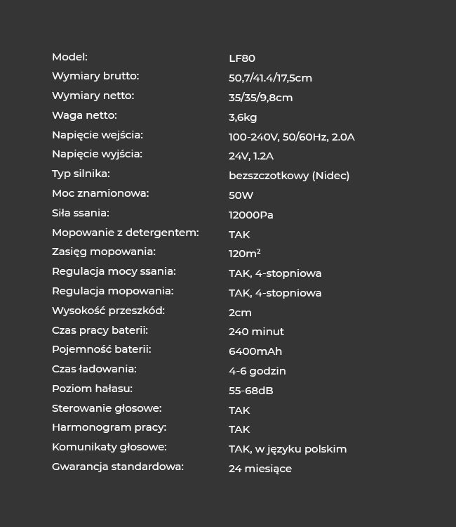COBBO LF80 vacuum cleaning and mopping robot