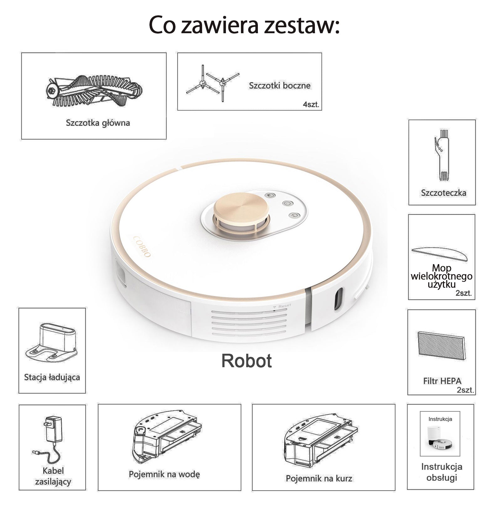 COBBO PRO27 Robot Mop and Vacuum