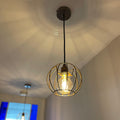 Pendant Light with Pumpkin Shade