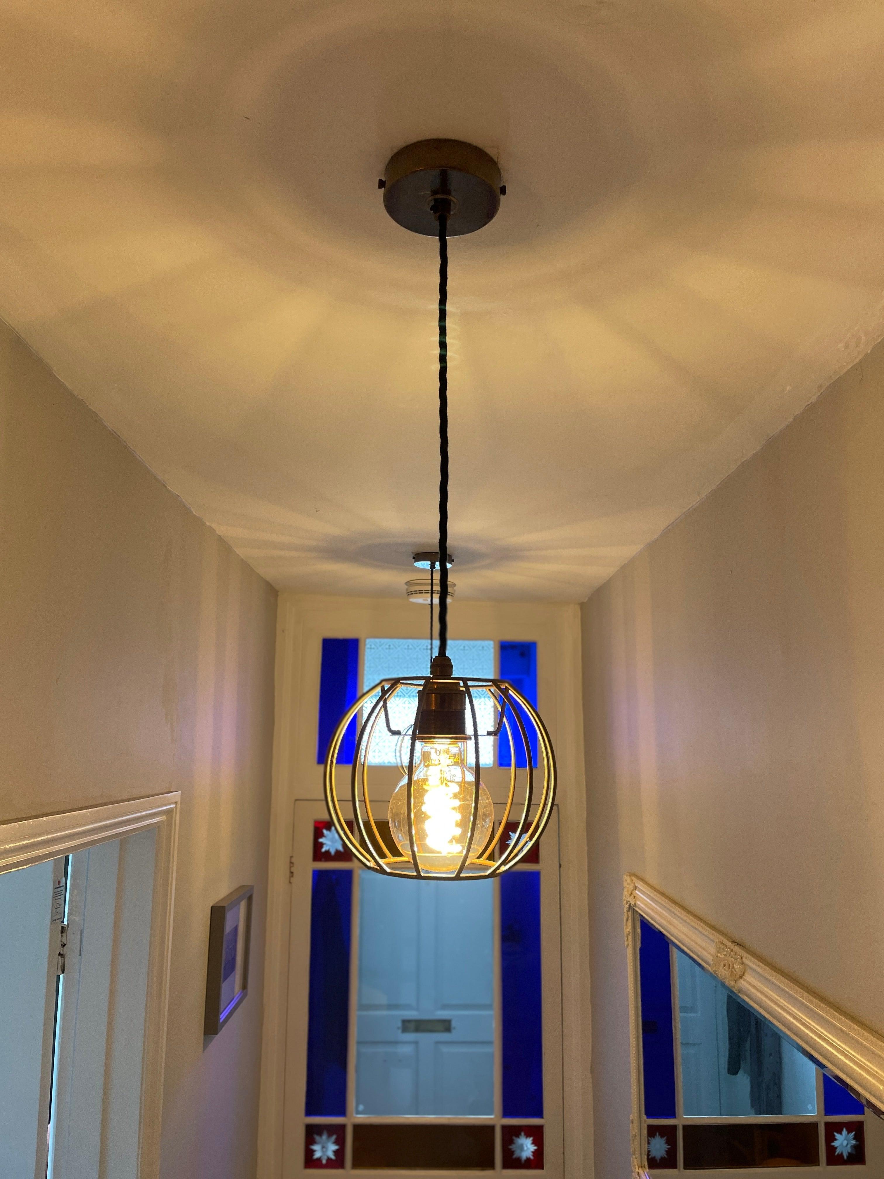 Pendant Light with Pumpkin Shade