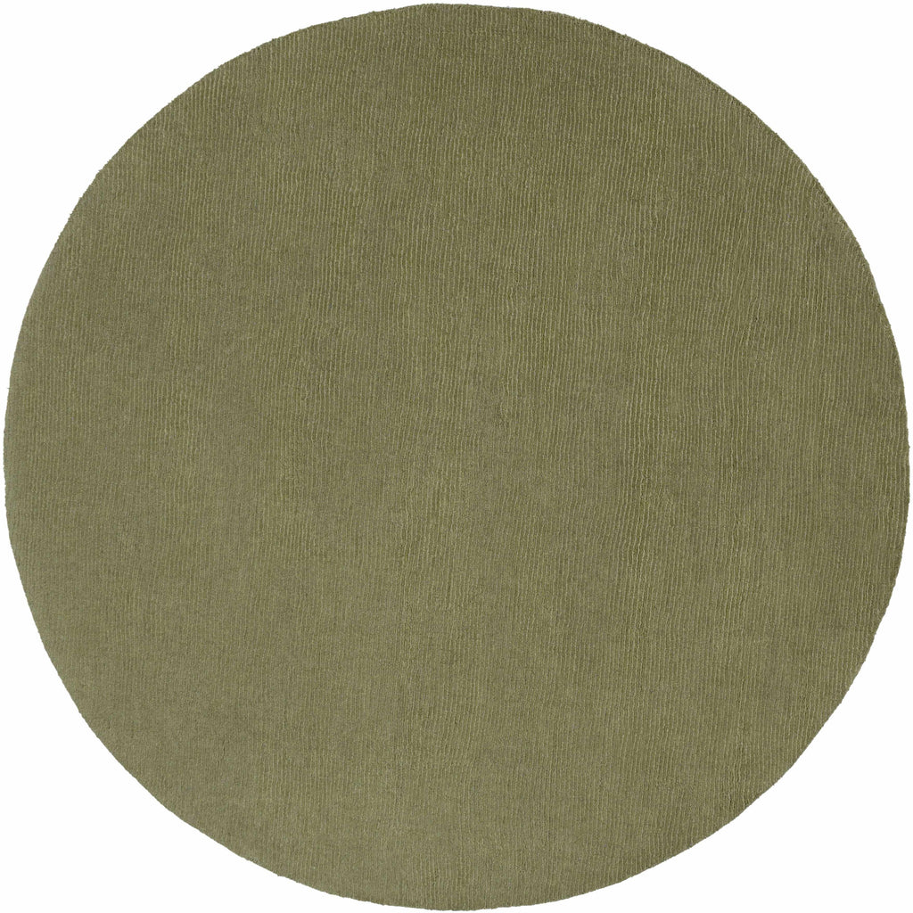 Brockton Solid Green Hand Loomed Wool Area Rug