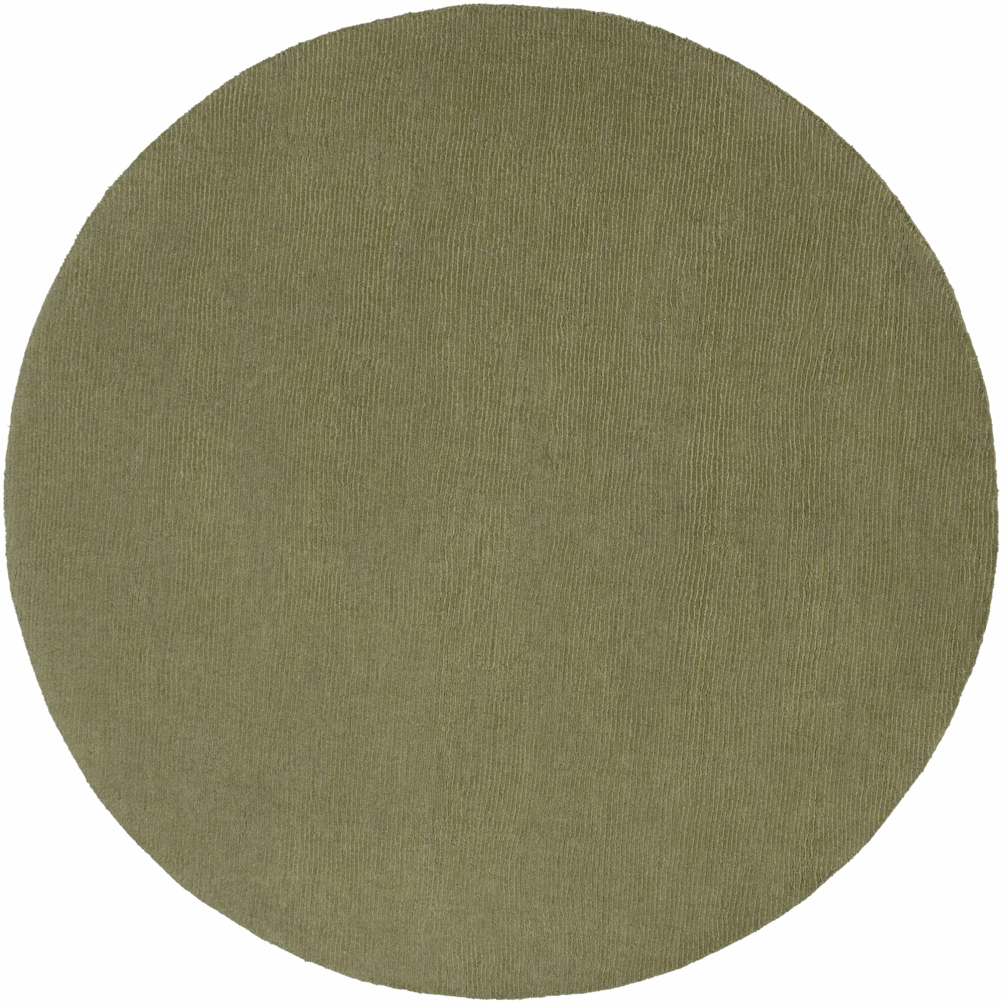 Brockton Solid Green Hand Loomed Wool Area Rug