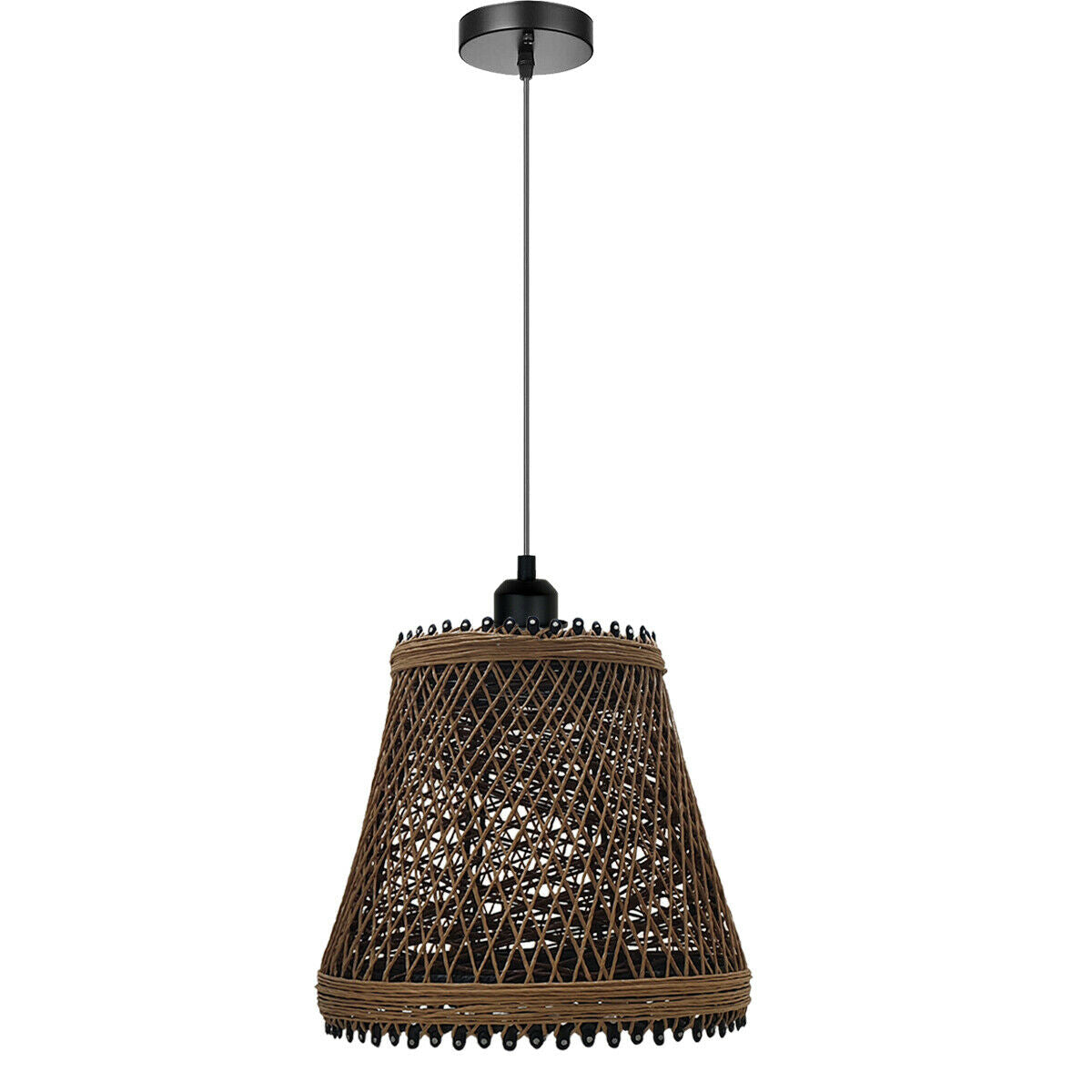 Rustic Woven Cage Pendant Light Industrial Metal Rope Pendant Lighting Fixture~1965