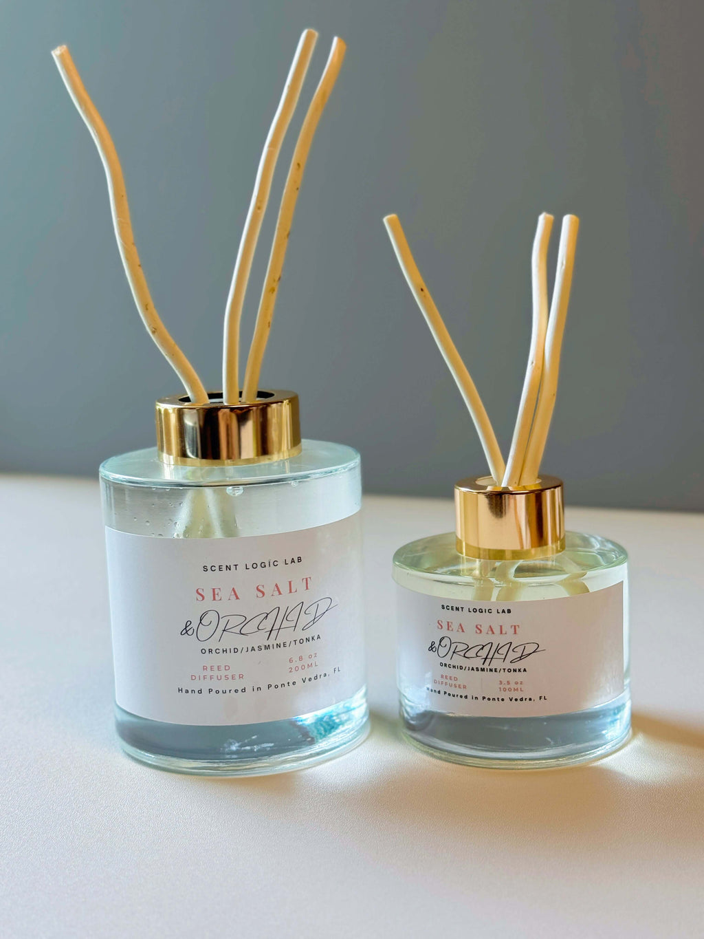Sea Salt and Orchid Reed Diffuser – 100ml & 200ml | Hand-Poured Aroma for Home or Office-0