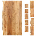 vidaXL Bath Counter Top Wooden Vanity Top with Live Edges Solid Wood Acacia-5