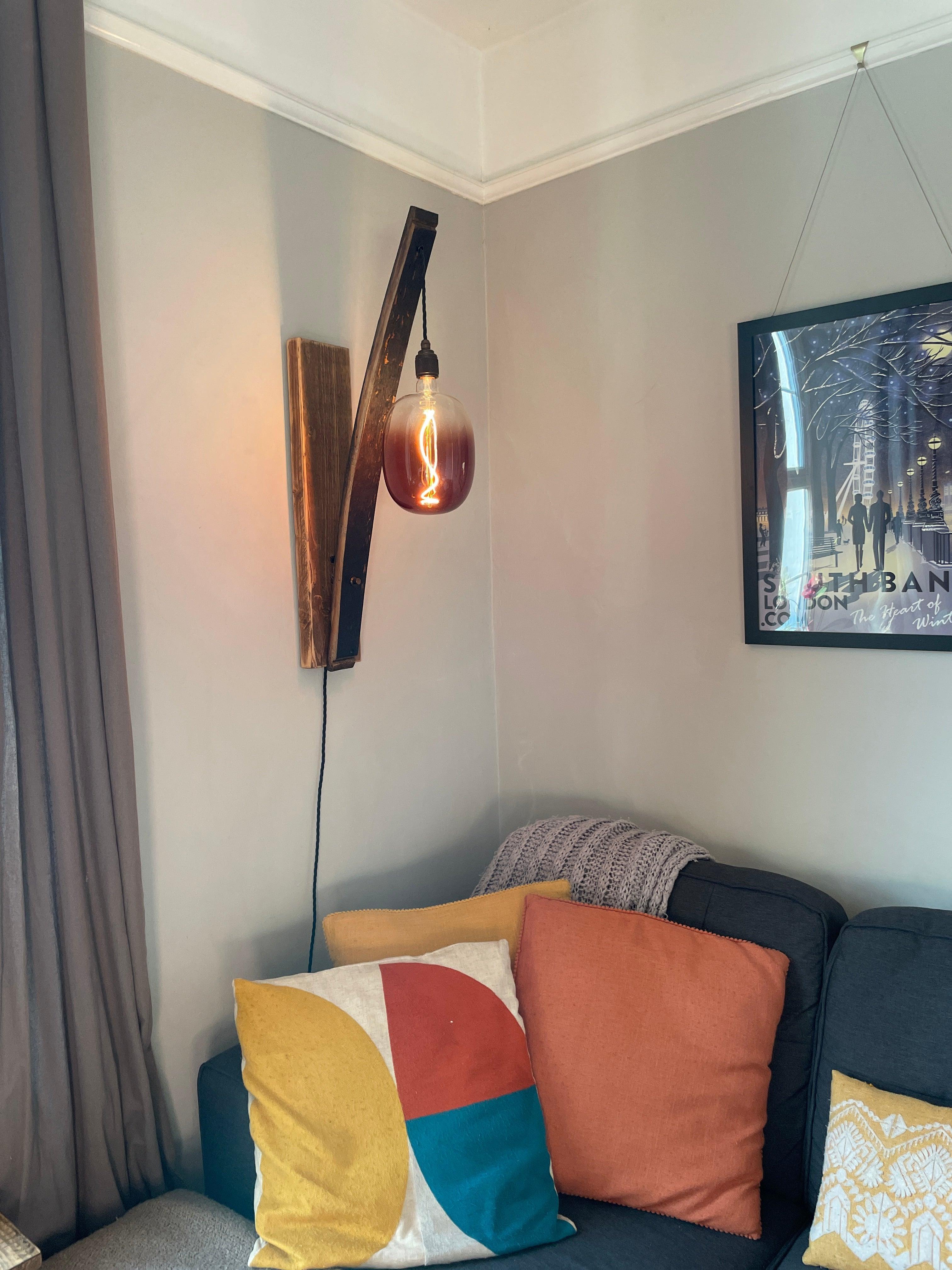 Whiskey Stave Wall Light